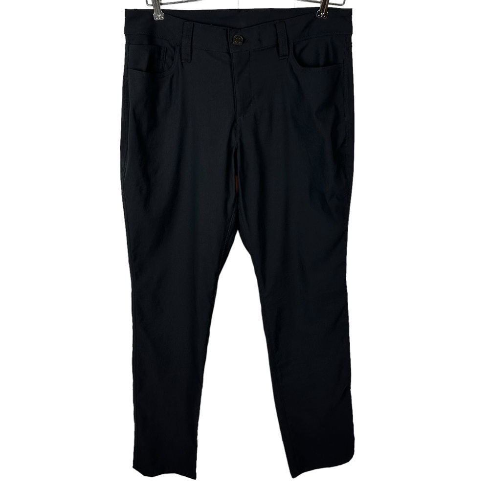 Eddie Bauer Tech Nylon Spandex Straight Leg Black Pants Womens 8